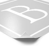Impression Photo Monogramme simple gris clair (Coin)