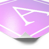 Impression Photo Monogramme simple | Ombre subtil rose/violet (Coin)