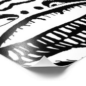 Impression Photo Monstre déplaisant noir et blanc gros plan (Coin)