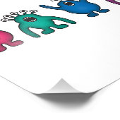 Impression Photo Monstres Aliens arc-en-ciel (Coin)