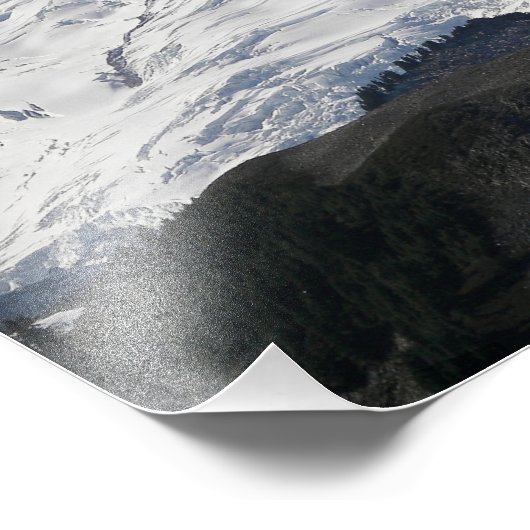 Impression Photo Mont Baker couvert de neige (Coin)