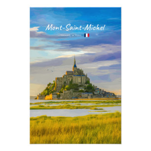 Impression Photo Mont-Saint-Michel, France - Abbaye médiévale