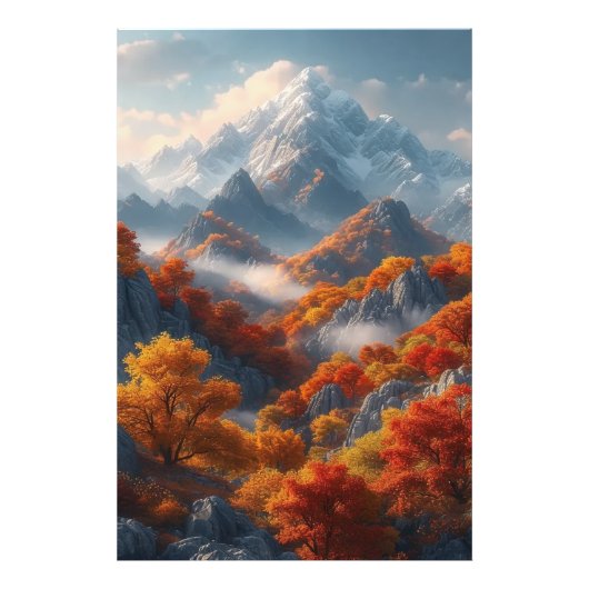 Impression Photo Montagnes d'automne (Devant)