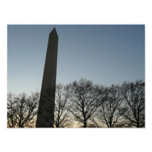 Impression Photo Monument de Washington dans le paysage d'hiver II