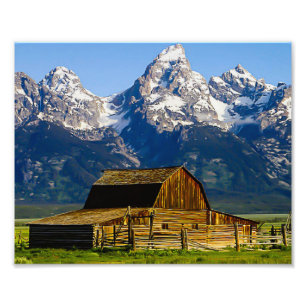 Impression Photo Mormon Row Grange Grand Tetons