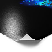 Impression Photo Morpho Butterfly in the Dark Background (Coin)