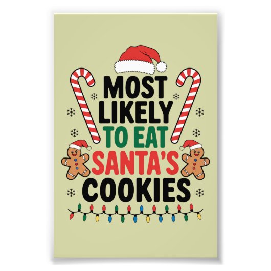 Impression Photo Most Likely To Eat Santas (Devant)