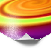 Impression Photo Motif Abstrait Rainbow Swirl (Coin)