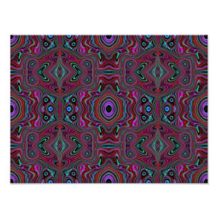 Impression Photo Motif Abstrait Vert Mousse de Mer et Magenta Tripa