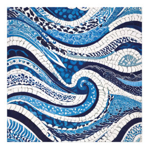 Impression Photo Motif blanc bleu 05