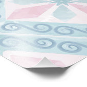 Impression Photo motif bleu en forme de diamant (Coin)