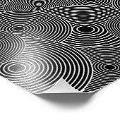 Impression Photo Motif Cercles rétro noir et blanc (Coin)