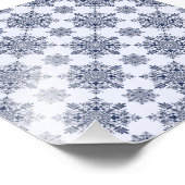 Impression Photo Motif Damas de flocon bleu (Coin)
