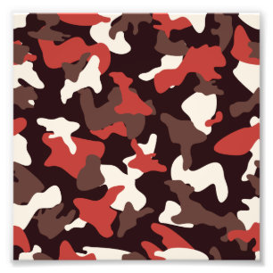Impression Photo Motif de camouflage camouflage rouge armée