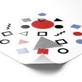 Impression Photo Motif de design Retro Memphis (Coin)