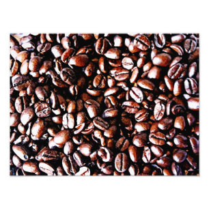 Impression Photo Motif de grains de café - rôti foncé