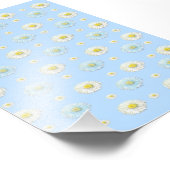 Impression Photo Motif de marguerite sur fond bleu clair  (Coin)