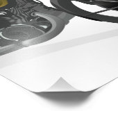 Impression Photo Motif de moto multicolore (Coin)