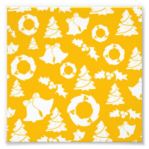 Impression Photo Motif de Noël jaune
