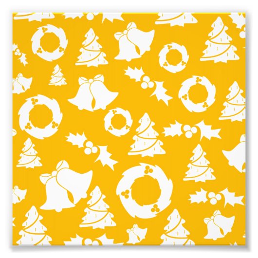 Impression Photo Motif de Noël jaune (Devant)