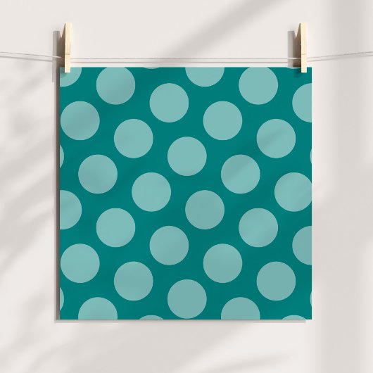 Impression Photo Motif de points Polka turquoise