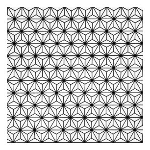 Impression Photo Motif de triangles de style Art Déco blanc et noir
