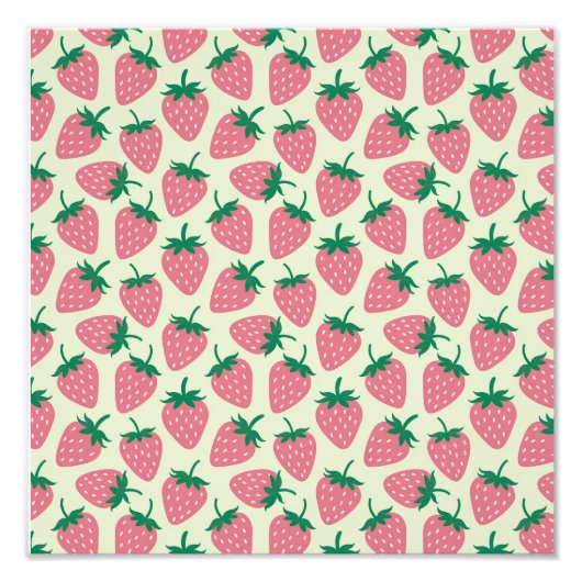 Impression Photo Motif d'été fraise rose (Devant)