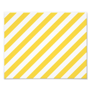 Impression Photo Motif diagonal jaune et blanc de rayures