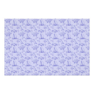 Impression Photo Motif d'une ligne d'animal marin et voilier