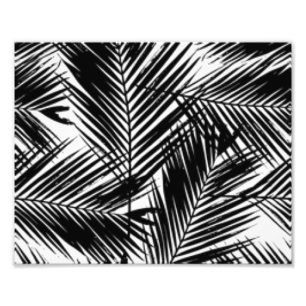 Impression Photo Motif en noir et blanc pour les Feuilles