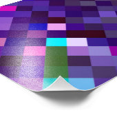 Impression Photo Motif Pixelé - Violet (Coin)