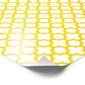 Impression Photo Motif Quatrefoil jaune (Coin)