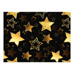 Impression Photo Motif sans couture avec étoiles d'or