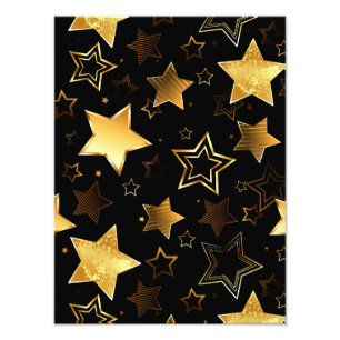 Impression Photo Motif sans couture avec étoiles d'or