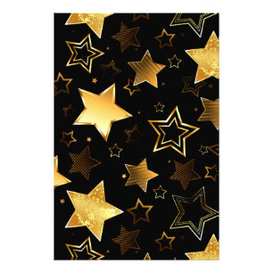 Impression Photo Motif sans couture avec étoiles d'or