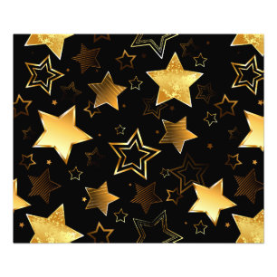 Impression Photo Motif sans couture avec étoiles d'or