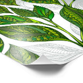 Impression Photo Motif sans couture avec Feuilles de thé vert (Coin)