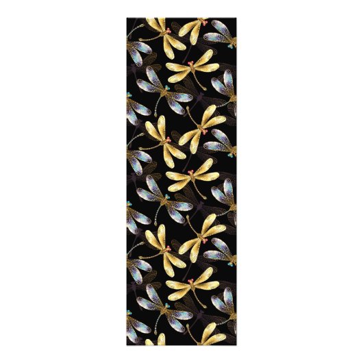 Impression Photo Motif sans couture avec libellules d'or (Devant)