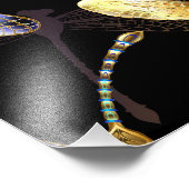 Impression Photo Motif sans couture avec libellules d'or (Coin)