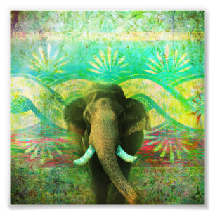 Impression Photo Motif tribal de turquoise assez de Bohème