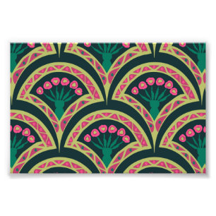 Impression Photo motif vert en forme de coquillage