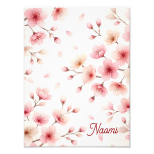 Impression Photo Mouvement Sakura Motif Sans Couture   Yoga Féminin