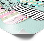 Impression Photo Moyenne siècle Floral Moderne Personnalisé (Coin)