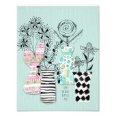 Impression Photo Moyenne siècle Floral Moderne Personnalisé (Devant)