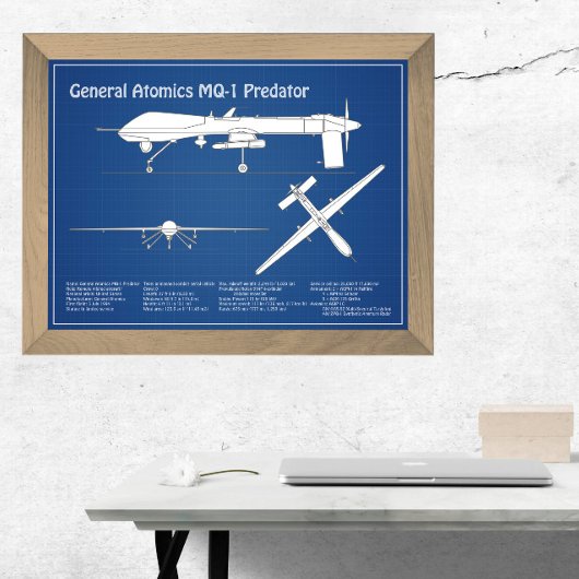 Impression Photo MQ-1 Predator UAV- Plan d'avion ABD