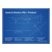 Impression Photo MQ-1 Predator UAV- Plan d'avion AD (Devant)