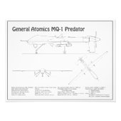 Impression Photo MQ-1 Predator UAV- Plan d'avion BD (Devant)