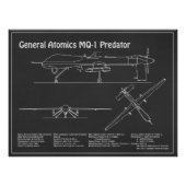 Impression Photo MQ-1 Predator UAV - Plan directeur de l'avion PD (Devant)