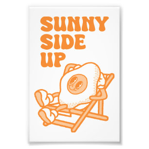 Impression Photo Mur cool Art Sunny Side Up Funky Retro Print