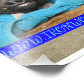 Impression Photo Murphy avec sa couverture bleue confortable imprim (Coin)